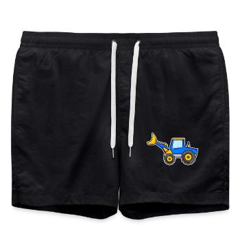 Excavatrice - Short de bain - noir - Devant - AI Model Male 185 light (185cm)