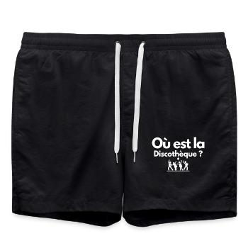 discothèque, boite de nuit, DJ - Short de bain - noir - Devant - AI Model Male 185 light (185cm)