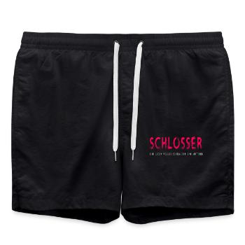 Schlosser Handwerker Design - Badeshorts - Schwarz - Vorne - AI Model Male 185 light (185cm)