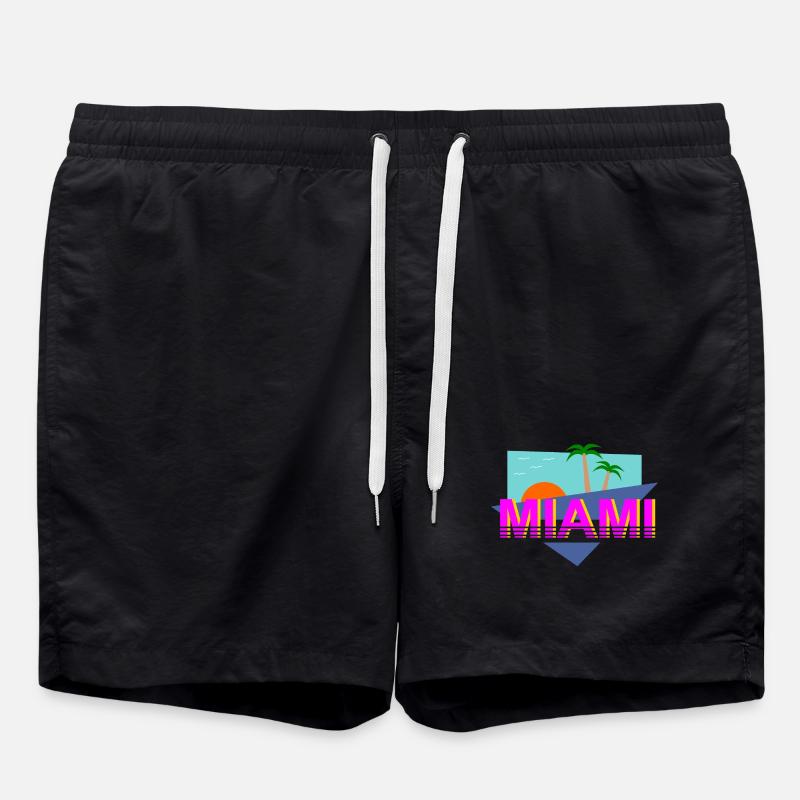 Miami Rétro - Short de bain - noir