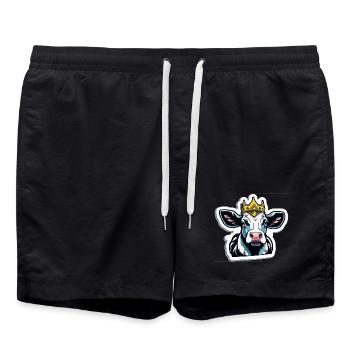 La vache est reine - Short de bain - noir - Devant - AI Model Male 185 light (185cm)