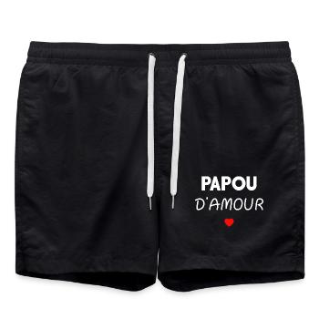PAPOU D'AMOUR - Short de bain - noir - Devant - AI Model Male 185 light (185cm)