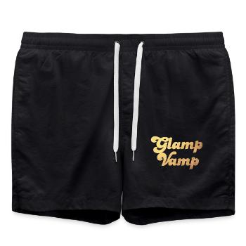 Glamp Vamp Gold Glamping Camping Luxury Cool Camper - Short de bain - noir - Devant - AI Model Male 185 light (185cm)