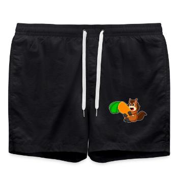 Carotte de cheval - Short de bain - noir - Devant - AI Model Male 185 light (185cm)