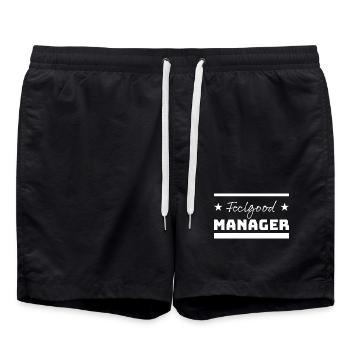 Tshirt Feelgood Manager Stars white - Badeshorts - Schwarz - Vorne - AI Model Male 185 light (185cm)