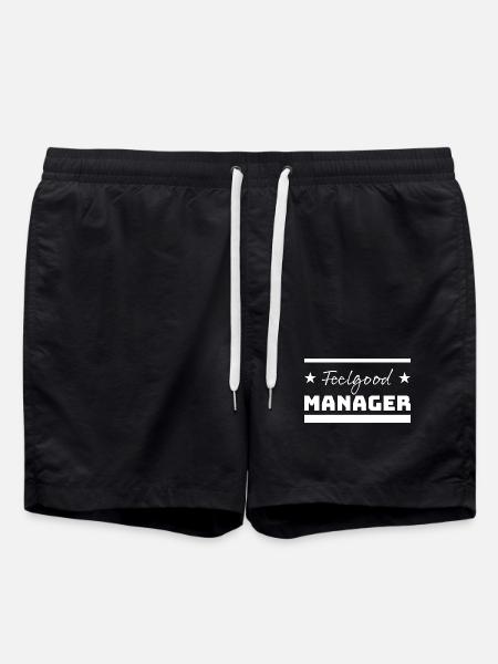Tshirt Feelgood Manager Stars white - Swim Trunks - black