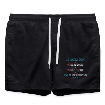 Motivation pour le succés - Short de bain - noir - Devant - AI Model Male 185 light (185cm)