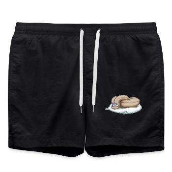 Schlange Schlafen Kissen - Badeshorts - Schwarz - Vorne - AI Model Male 185 light (185cm)