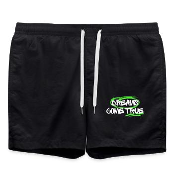 Des graffitis inspirants avec un motif de rêve - Short de bain - noir - Devant - AI Model Male 185 light (185cm)