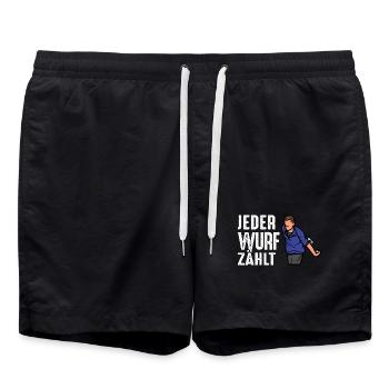 Boule Spruch Kugeln für Bouler Boccia Spiel - Badeshorts - Schwarz - Vorne - AI Model Male 185 light (185cm)