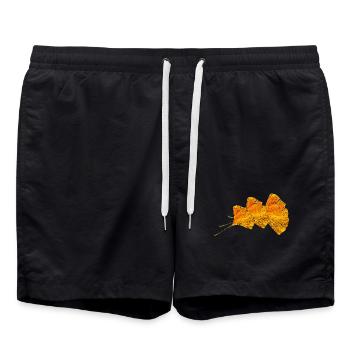 ginko blätter, blattmuster - Badeshorts - Schwarz - Vorne - AI Model Male 185 light (185cm)