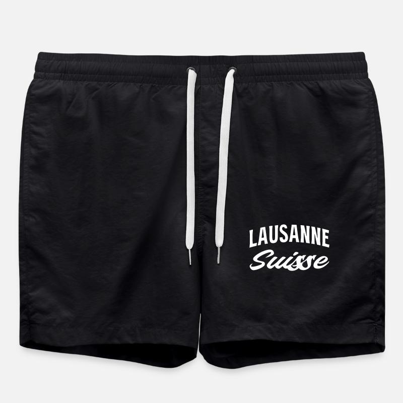 Lausanne Suisse Script - Short de bain - noir