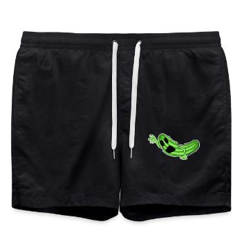 Horreur de concombre zombie - Short de bain - noir - Devant - AI Model Male 185 light (185cm)