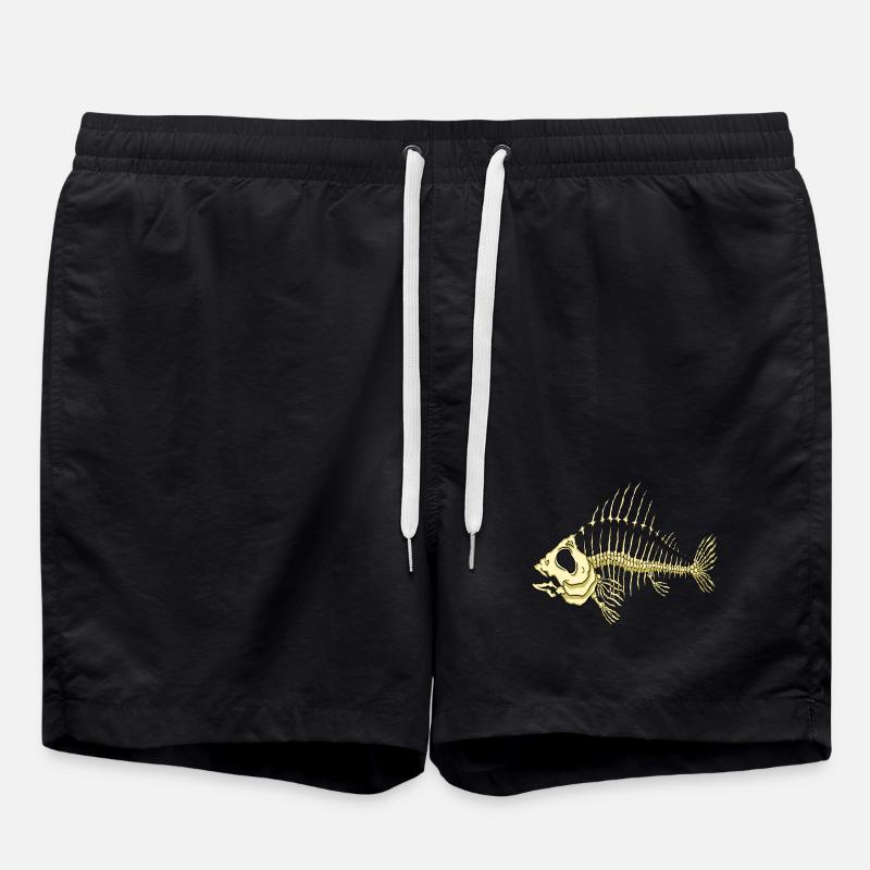 Fisch - Badeshorts - Schwarz