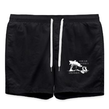 Meer geht immer - Badeshorts - Schwarz - Vorne - AI Model Male 185 light (185cm)