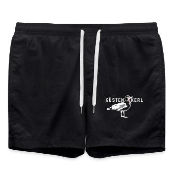 Küstenkerl - Badeshorts - Schwarz - Vorne - AI Model Male 185 light (185cm)
