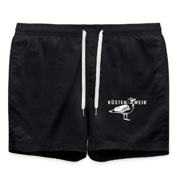 Küstenweib - Badeshorts - Schwarz - Vorne - AI Model Male 185 light (185cm)