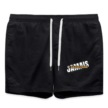 N'Abandonne Résilience Urbaine - Short de bain - noir - Devant - AI Model Male 185 light (185cm)