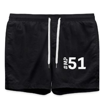MP51 - Short de bain - noir - Devant - AI Model Male 185 light (185cm)