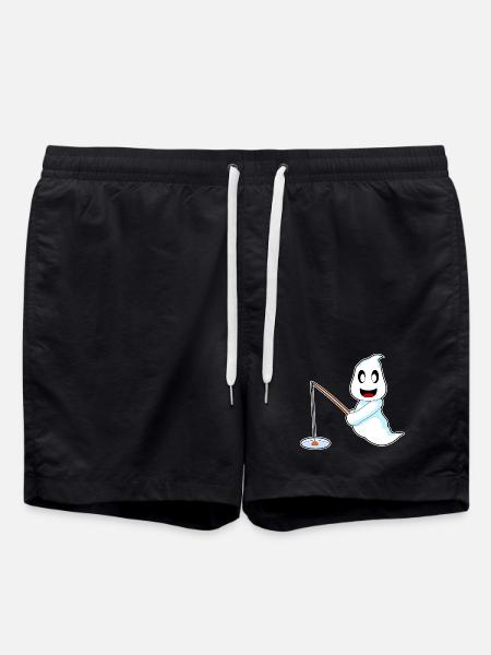 Geist Halloween Angeln - Badeshorts - Schwarz