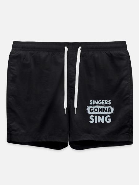 Singers going to sing - Swim Trunks - black