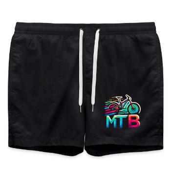 Vibrant MTB Bike Splash - Swim Trunks - black - Front - AI Model Male 185 light (185cm)