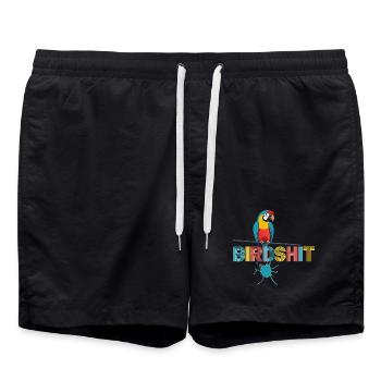 Perroquet arc-en-ciel BLUE SHIT - HAPPY BIRD - Short de bain - noir - Devant - AI Model Male 185 light (185cm)