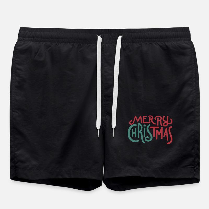 Merry Christmas - Swim Trunks - black