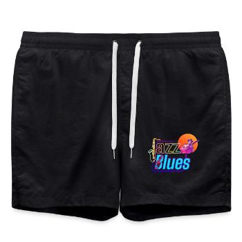 Musique Jazz et Blues | Ressentez la musique - Short de bain - noir - Devant - AI Model Male 185 light (185cm)