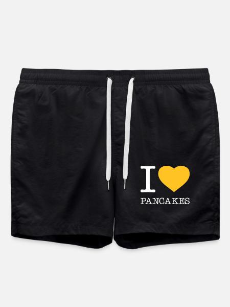 I LOVE PANCAKES - Swim Trunks - black