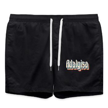 Adalgisa T-Shirt Retro Vintage T-Shirt Geschenk - Badeshorts - Schwarz - Vorne - AI Model Male 185 light (185cm)