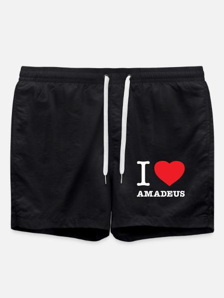 I LOVE AMADEUS - Swim Trunks - black