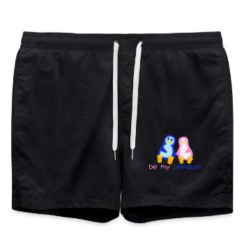 Sois mon pingouin - Short de bain - noir - Devant - AI Model Male 185 light (185cm)