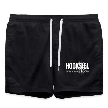 Koordinaten Hooksiel - Badeshorts - Schwarz - Vorne - AI Model Male 185 light (185cm)