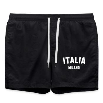 ITALIA MILANO Italien Mailand - Badeshorts - Schwarz - Vorne - AI Model Male 185 light (185cm)