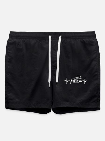 Impulsion Avion Sans Liberté Symbole Icône de vol - Short de bain - noir