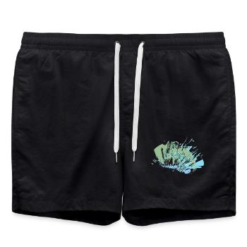 Skater - Badeshorts - Schwarz - Vorne - AI Model Male 185 light (185cm)