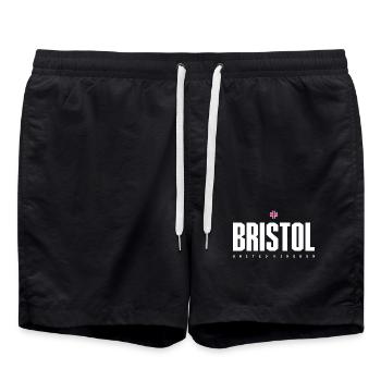 Bristol UK Bloc Mot-symbole - Short de bain - noir - Devant - AI Model Male 185 light (185cm)