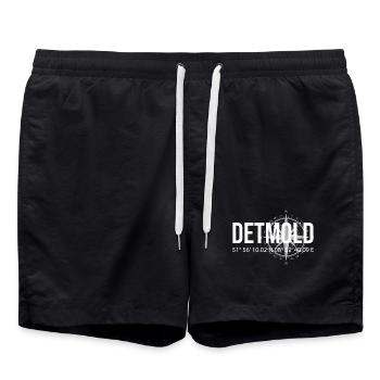 Koordinaten Detmold - Badeshorts - Schwarz - Vorne - AI Model Male 185 light (185cm)