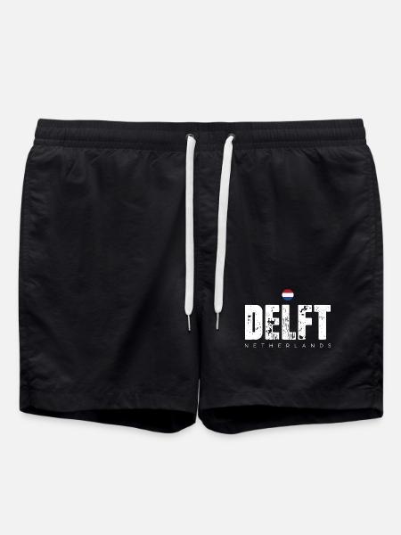 Delft Distressed Wordmark - Swim Trunks - black