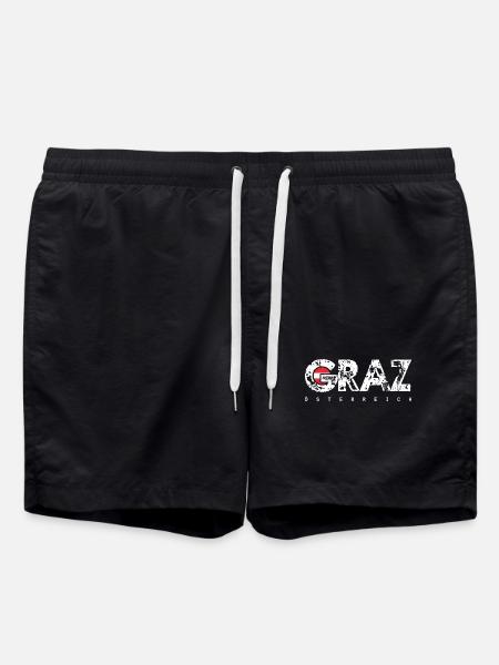 Graz City Grunge Logo Austria - Swim Trunks - black