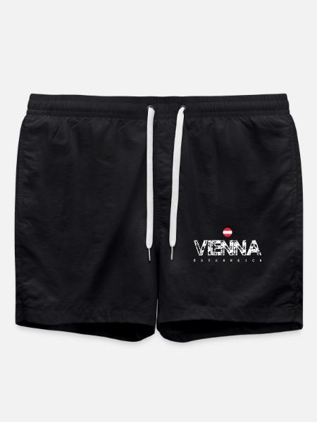 Vena Österreich Distressed Logo - Swim Trunks - black