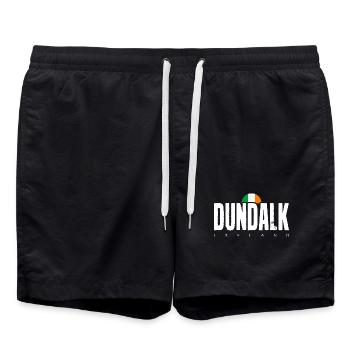 T-shirt à texte gras du drapeau irlandais Dundalk - Short de bain - noir - Devant - AI Model Male 185 light (185cm)