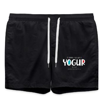 Yogourt à l’ail (noir) - Short de bain - noir - Devant - AI Model Male 185 light (185cm)