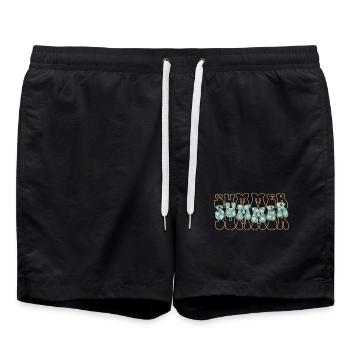 Sommer - Badeshorts - Schwarz - Vorne - AI Model Male 185 light (185cm)