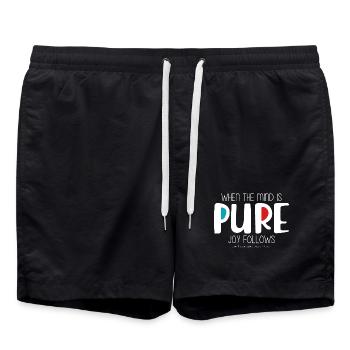 Pur - Short de bain - noir - Devant - AI Model Male 185 light (185cm)