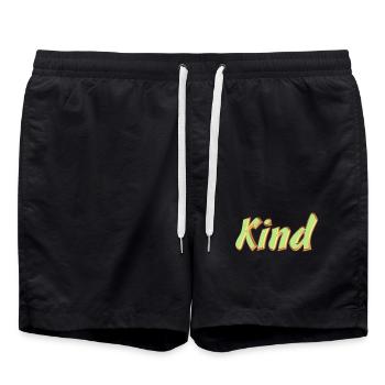 Kosename Papa 3D Style - Badeshorts - Schwarz - Vorne - AI Model Male 185 light (185cm)