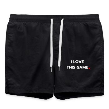 I love this game - Short de bain - noir - Devant - AI Model Male 185 light (185cm)