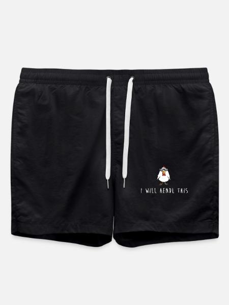 i will hendl this hühner mundart dialekt wortspiel - Badeshorts - Schwarz