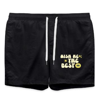 Wish me the best - Short de bain - noir - Devant - AI Model Male 185 light (185cm)